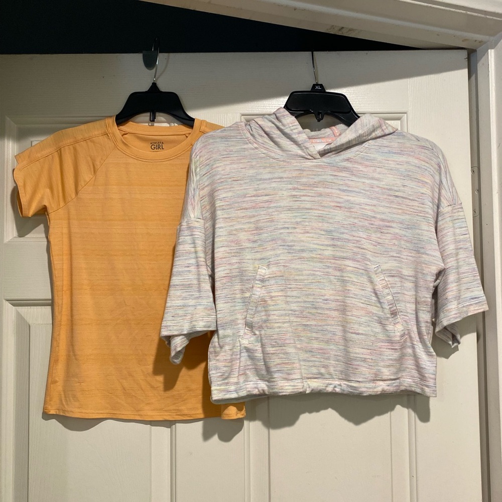 📦Athleta Girl shirt & hoodie girls medium 8-10